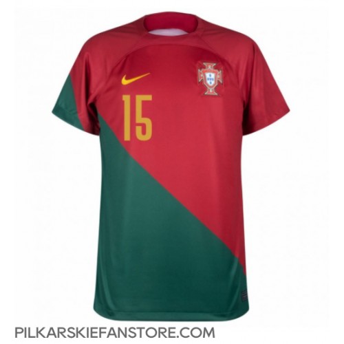 Tanie Strój piłkarski Portugalia Rafael Leao #15 Koszulka Podstawowej MŚ 2022 Krótkie Rękawy